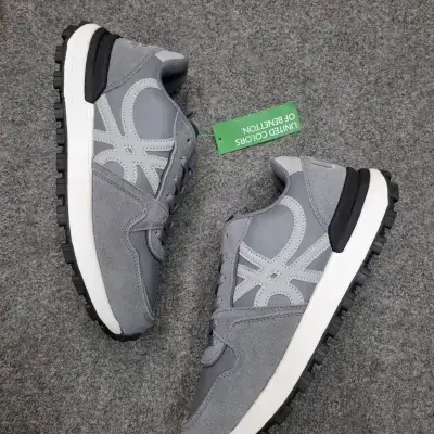 Benetton Solid Sneakers Grey
