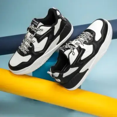 Redtape Black & White Classic Sneakers