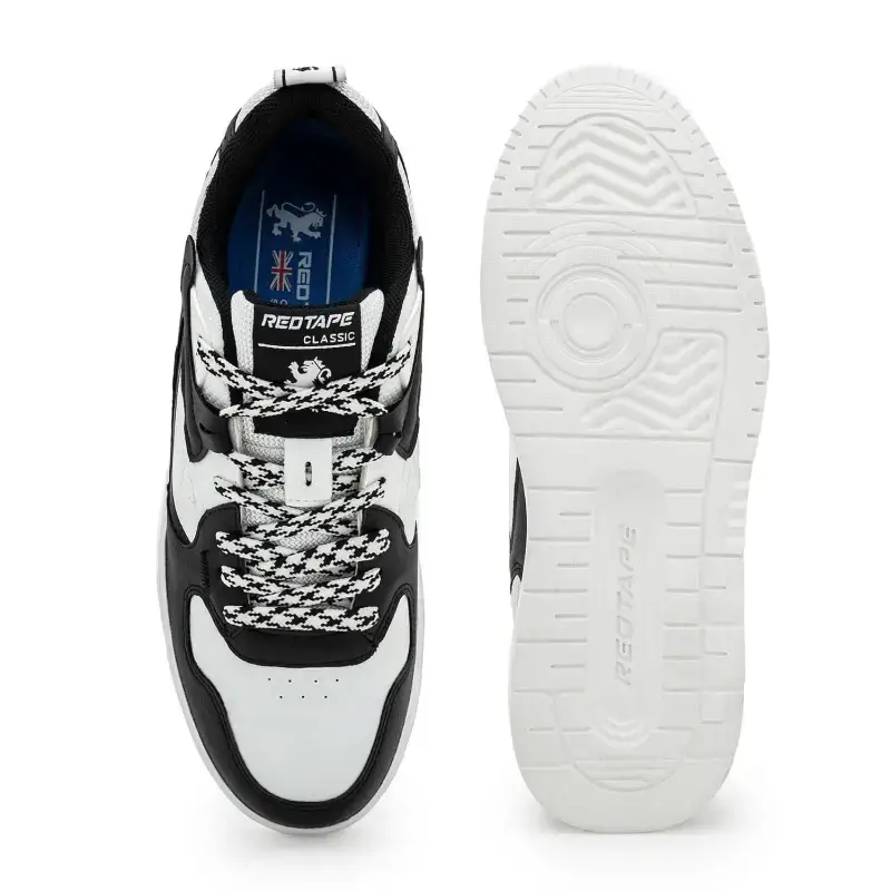 Redtape Black & White Classic Sneakers
