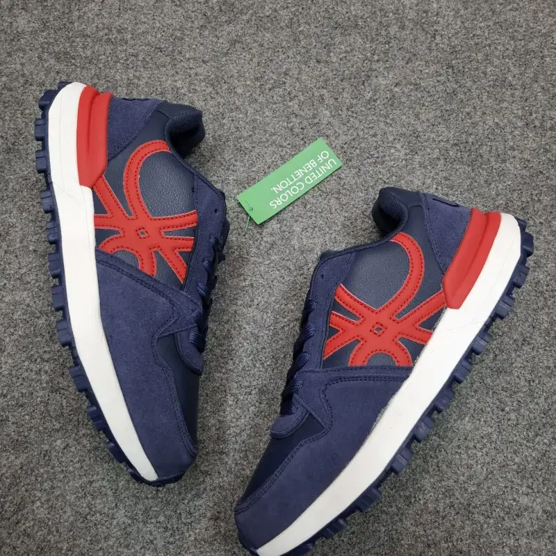 Benetton Solid Sneakers Navy